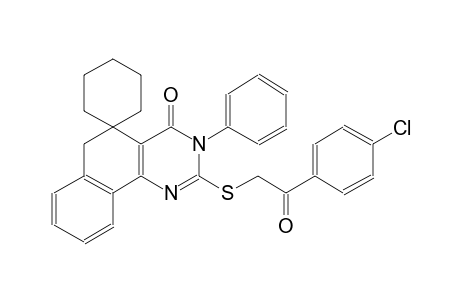 2-((2-(4-chlorophenyl)-2-oxoethyl)thio)-3-phenyl-3H-spiro[benzo[h]quinazoline-5,1'-cyclohexan]-4(6H)-one