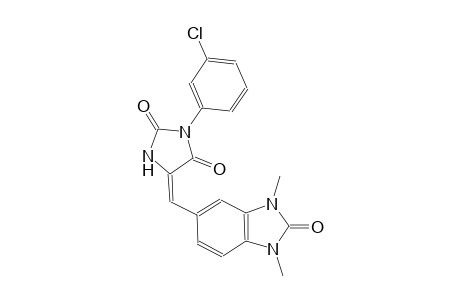 (5E)-3-(3-chlorophenyl)-5-[(1,3-dimethyl-2-oxo-2,3-dihydro-1H-benzimidazol-5-yl)methylene]-2,4-imidazolidinedione