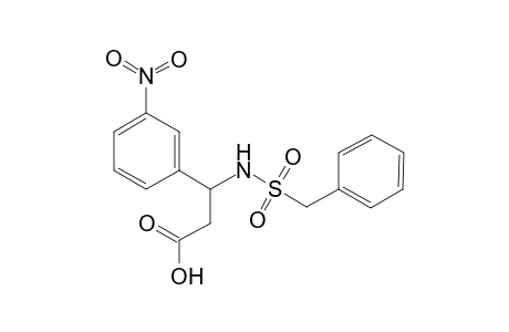 3-(3-nitrophenyl)-3-[(phenylmethyl)sulfonylamino]propanoic acid