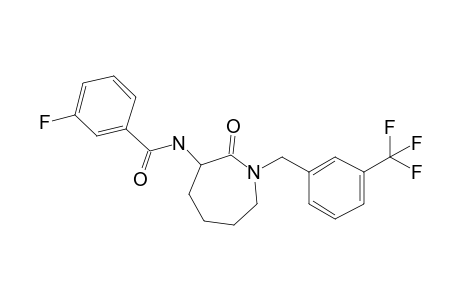 3-Fluoro-N-{2-oxo-1-[3-(trifluoromethyl)benzyl]azepan-3-yl}benzamide