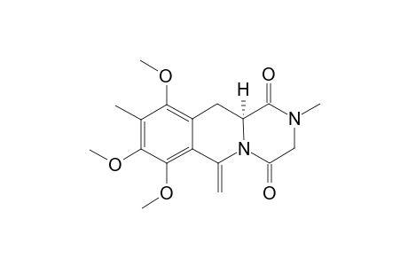 7,8,10-TRIMETHOXY-2,9-DIMETHYL-6-METHYLENE-2,3,11,11A-TETRAHYDRO-1H-PYRAZINO-[1,2-B]-ISOQUINOLINE-1,4(6H)-DIONE