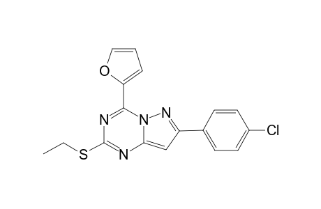 7-(4-Chlorophenyl)-2-ethylthio-4-(2-furyl)pyrazolo[1,5-a][1,3,5]triazine
