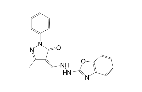 (4Z)-4-{[2-(1,3-benzoxazol-2-yl)hydrazino]methylene}-5-methyl-2-phenyl-2,4-dihydro-3H-pyrazol-3-one