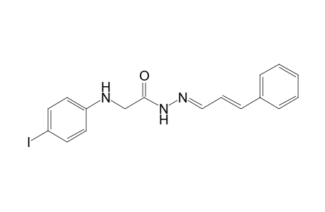 2-(4-iodoanilino)-N-[(E)-[(E)-3-phenylprop-2-enylidene]amino]acetamide
