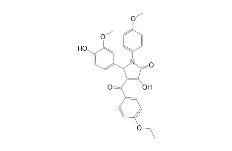 4-(4-ethoxybenzoyl)-3-hydroxy-5-(4-hydroxy-3-methoxyphenyl)-1-(4-methoxyphenyl)-1,5-dihydro-2H-pyrrol-2-one