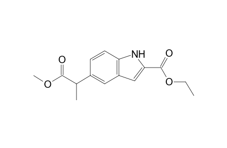 5-(1-methoxy-1-oxopropan-2-yl)-1H-indole-2-carboxylic acid ethyl ester