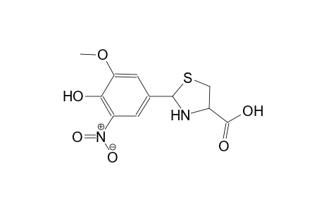 2-(4-hydroxy-3-methoxy-5-nitrophenyl)-1,3-thiazolidine-4-carboxylic acid