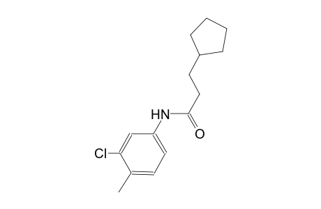 N-(3-chloro-4-methylphenyl)-3-cyclopentylpropanamide
