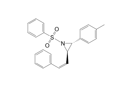 cis-N-(Benzenesulfonyl)-2-(p-methylphenyl)-3-(trans-.beta.-phenylvinyl)aziridine