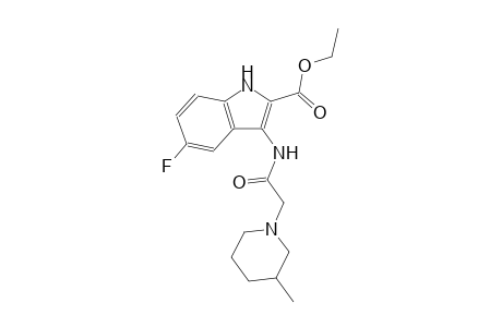 ethyl 5-fluoro-3-{[(3-methyl-1-piperidinyl)acetyl]amino}-1H-indole-2-carboxylate