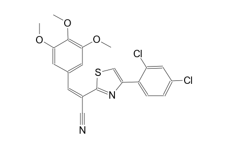 (2Z)-2-[4-(2,4-dichlorophenyl)-1,3-thiazol-2-yl]-3-(3,4,5-trimethoxyphenyl)-2-propenenitrile