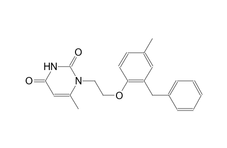 2,4(1H,3H)-pyrimidinedione, 6-methyl-1-[2-[4-methyl-2-(phenylmethyl)phenoxy]ethyl]-