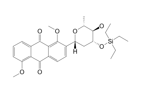 1,5-Dimethoxy-2-[ 5'-hydroxy-6'-methyl-4'-(triethylsilyloxy)tetrahydro-2' H-pyran-2'-yl]anthraquinone