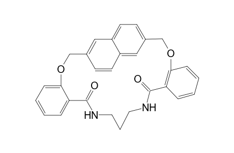 Naphthalene-3,7-diyl-cyclolic[dibenzo[c,l]-2,14-dioxa-6,10-diaza-cyclotetradeca-dien-5,11-dione]