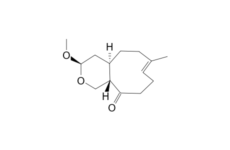 (3R,4aR,7E,11aS)-3-methoxy-7-methyl-3,4,4a,5,6,9,10,11a-octahydro-1H-cyclonona[c]pyran-11-one