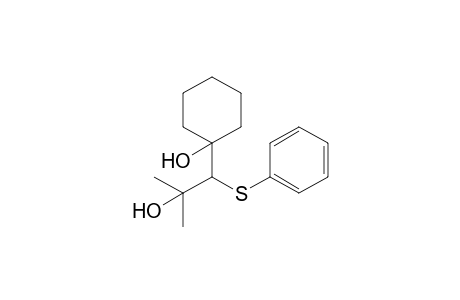 1-(2-hydroxy-2-methyl-1-phenylsulfanylpropyl)cyclohexan-1-ol