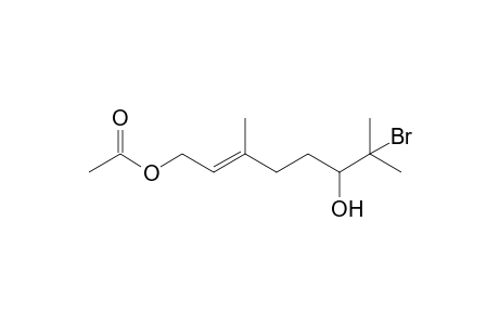 7-Bromo-3,7-dimethyl-6-hydroxy-2-octenyl acetate