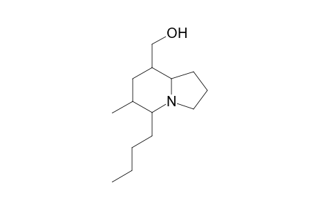 8-(Hydroxymethyl)-5-butyl-6-methylindolizidine