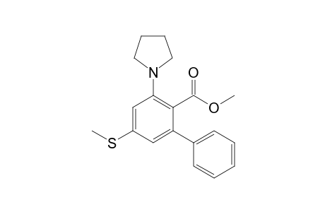 Methyl 4-methylthio-2-phenyl-6-(1-pyrrolidinyl)benzoate