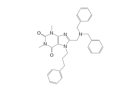 8-[(dibenzylamino)methyl]-1,3-dimethyl-7-(3-phenylpropyl)-3,7-dihydro-1H-purine-2,6-dione