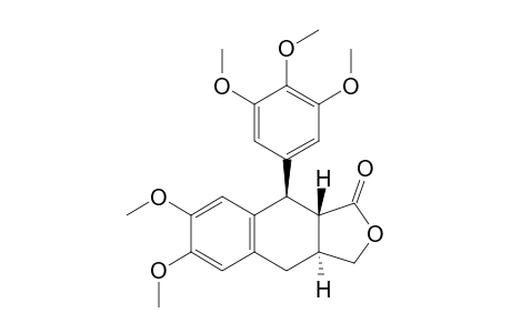 Naphtho[2,3-c]furan-1(3H)-one, 3a,4,9,9a-tetrahydro-6,7-dimethoxy-9-(3,4,5-trimethoxyphenyl)-, (3a.alpha.,9.beta.,9a.beta.)-(.+-.)-