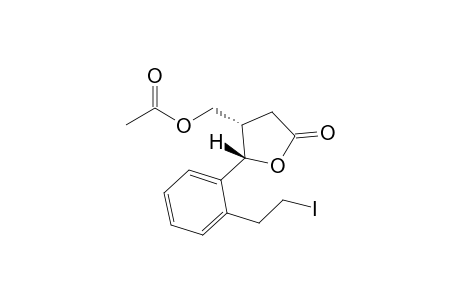 4-Acetoxymethyl-5-[2-(2-iodoethyl)phenyl]tetrahydrofuran-2-one