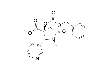 [2RS-(2.alpha.,3.alpha.,3.beta.]-3-(Methoxycarbonyl)-3-[(benzyloxy)carbonyloxy]-1-methyl-5-oxo-2-(3'-pyridinyl)pyrrolidine