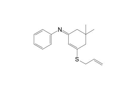N-[3-(allylthio)-5,5-dimethyl-2-cyclohexen-1-ylidene]aniline