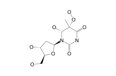CIS-(5S,6R)-5-HYDROPEROXY-6-HYDROXY-5,6-DIHYDROTHYMIDINE
