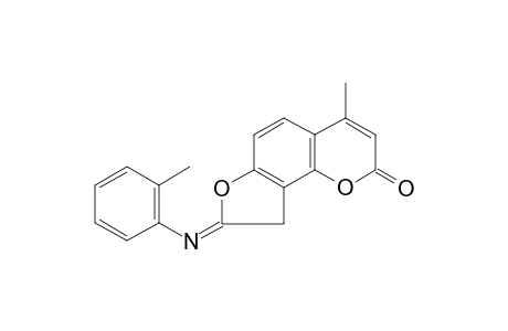 2H-Furo[2,3-H]chromen-2-one, 8,9-dihydro-4-methyl-8-(2-methylphenylimino)-