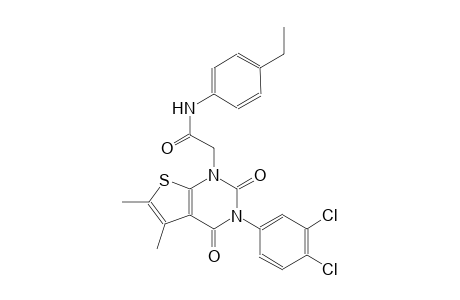 2-(3-(3,4-dichlorophenyl)-5,6-dimethyl-2,4-dioxo-3,4-dihydrothieno[2,3-d]pyrimidin-1(2H)-yl)-N-(4-ethylphenyl)acetamide