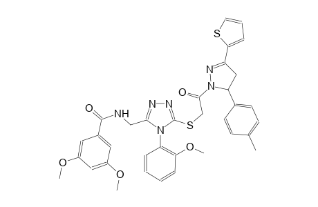 benzamide, N-[[5-[[2-[4,5-dihydro-5-(4-methylphenyl)-3-(2-thienyl)-1H-pyrazol-1-yl]-2-oxoethyl]thio]-4-(2-methoxyphenyl)-4H-1,2,4-triazol-3-yl]methyl]-3,5-dimethoxy-