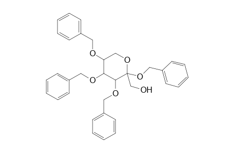 Benzyl 3,4,5-tri-O-benzyl-.beta.,D-psicofuranoside