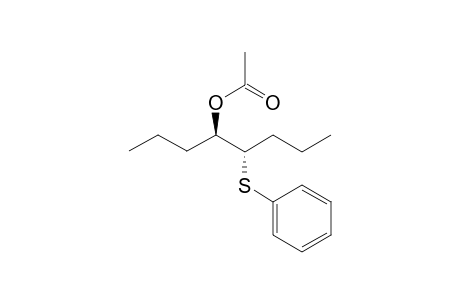 (4R*,5S*)-5-Phenylthio-4-octanol acetate