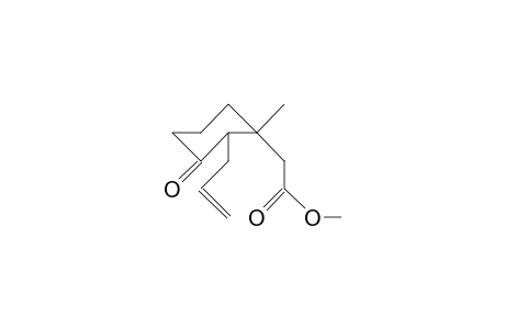 cis-2-Allyl-3-methoxycarbonylmethyl-3-methyl-cyclohexanone