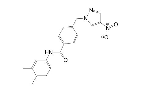 N-(3,4-dimethylphenyl)-4-[(4-nitro-1H-pyrazol-1-yl)methyl]benzamide