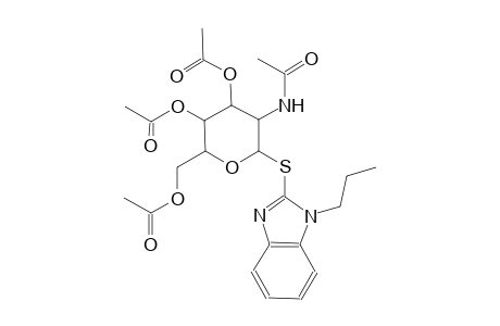 beta-D-glucopyranoside, 1-propyl-1H-benzimidazol-2-yl 2-(acetylamino)-2-deoxy-1-thio-, 3,4,6-triacetate