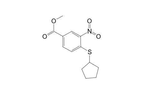 Benzoic acid, 4-(cyclopentylthio)-3-nitro-, methyl ester