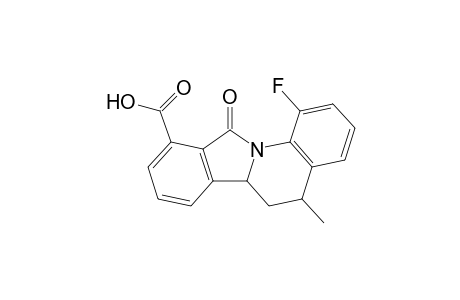 1-Fluoro-5-methyl-11-oxo-5,6,6a,11-tetrahydroisoindolo[2,1-a]quinoline-10-carboxylic acid