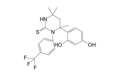 6-(2,4-Dihydroxy-phenyl)-4,4,6-trimethyl-1-(4-trifluoromethyl-phenyl)-tetrahydro-pyrimidine-2-thione