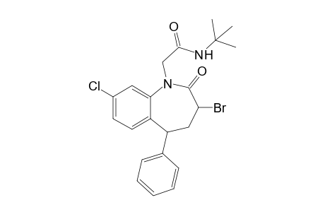 N-tert-Butyl-2-(3-bromo-2-oxo-5-phenyl-8-chloro-2,3,4,5-tetrahydro-1H-1-benzazepin-1-yl)ethanoic acid amide