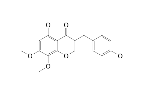 5-Hydroxy-3-(4-hydroxy-benzyl)-7,8-dimethoxy-chroman-4-one