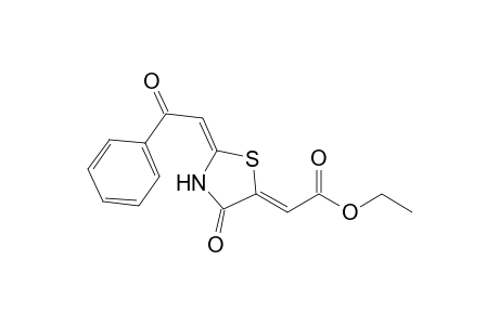 (2E,5Z)-(5-Ethoxycarbonylmethylidene-4-oxothiazolidin-2-ylidene)-1-phenylethanone