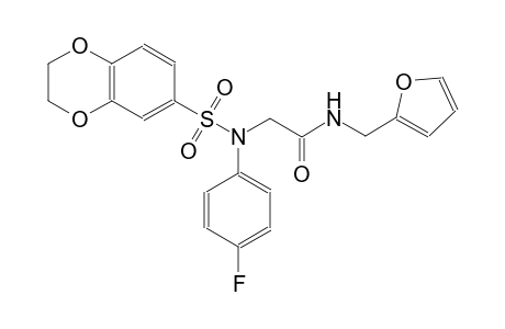 2-[(2,3-dihydro-1,4-benzodioxin-6-ylsulfonyl)-4-fluoroanilino]-N-(2-furylmethyl)acetamide