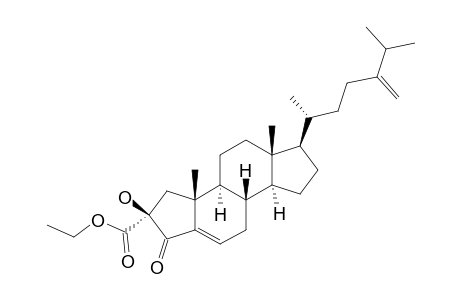 2-ETHOXYCARBONYL-2-BETA-HYDROXY-A-NOR-ERGOSTA-5,24-(28)-DIEN-5-ONE