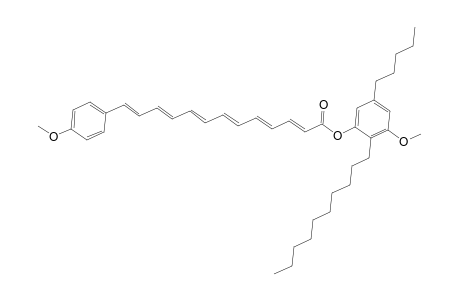 2,4,6,8,10,12-Tridecahexaenoic acid, 13-(4-methoxyphenyl)-, 2-decyl-3-methoxy-5-pentylphenyl ester