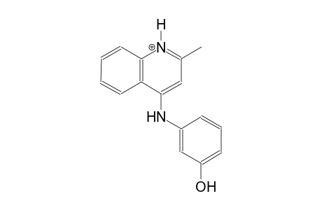 4-(3-hydroxyanilino)-2-methylquinolinium