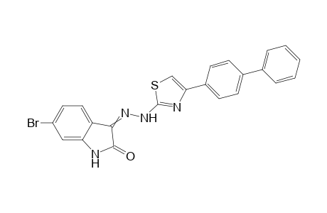 3-{2-[4-([1,1'-Biphenyl]-4-yl)thiazol-2-yl]hydrazono}-6-bromoindolin-2-one