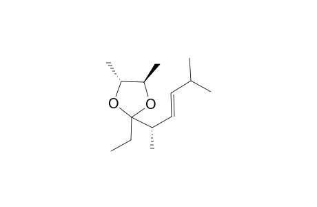 (4R,5R)-2-ethyl-4,5-dimethyl-2-[(E,2S)-5-methylhex-3-en-2-yl]-1,3-dioxolane