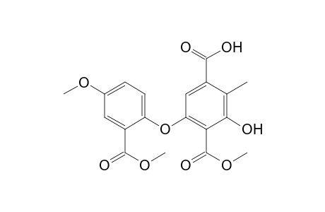 Methyl 5-(4-methoxy-2-methoxy carbonyl phenoxy)-4-methoxy carbonyl-3-hydroxy benzoic acid